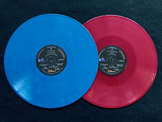 EARadiate auralMixation Back Album Cover + Red + Blue Vinyl Pic