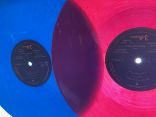 EARadiate auralMixation Back Album Cover + Red + Blue Vinyl Pic